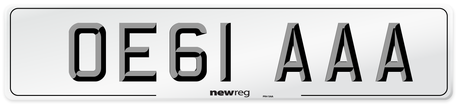 OE61 AAA Number Plate from New Reg